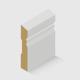 An MDF skirting board with a decorative curved and stepped profile along the top edge 67 x 12mm
