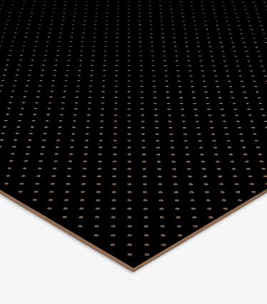 A MDF Pegboard panel in black
