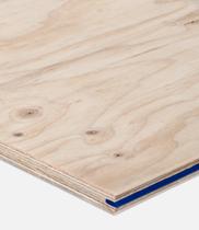 A STRUCTAply panel corner with blue tongue edge