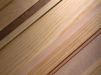 A section of hardwood flooring with a visible seam between boards