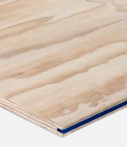 A STRUCTAply panel corner with blue tongue edge