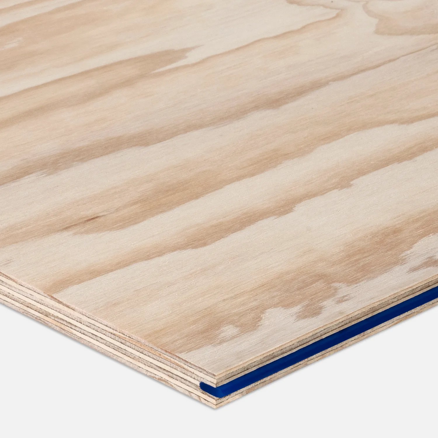 A STRUCTAply panel corner with blue tongue edge
