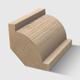 A rounded profile with a flat top and bottom corner timber moulding in Tasmanian Oak 30 x 30mm 2.4m