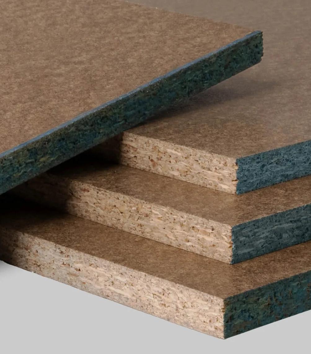 A stack of STRUCTApanel smooth panel corner with blue edge