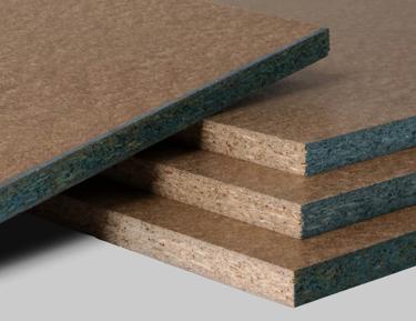 A stack of STRUCTApanel smooth panel corner with blue edge