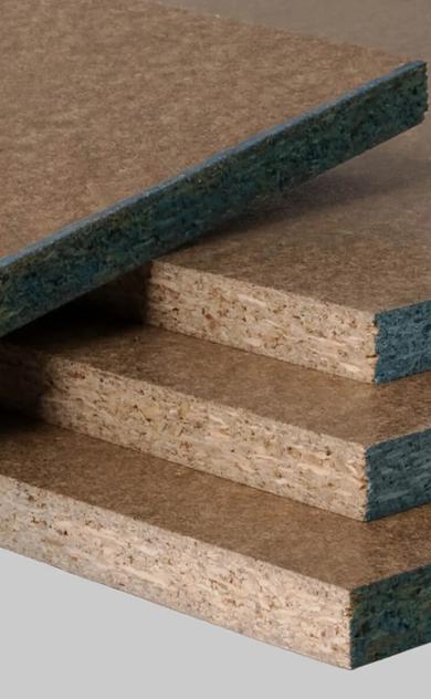 A stack of STRUCTApanel smooth panel corner with blue edge