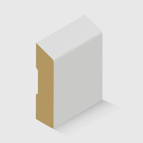A beveled timber moulding in MDF 67 x 18mm