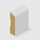 A beveled timber moulding in MDF 67 x 18mm