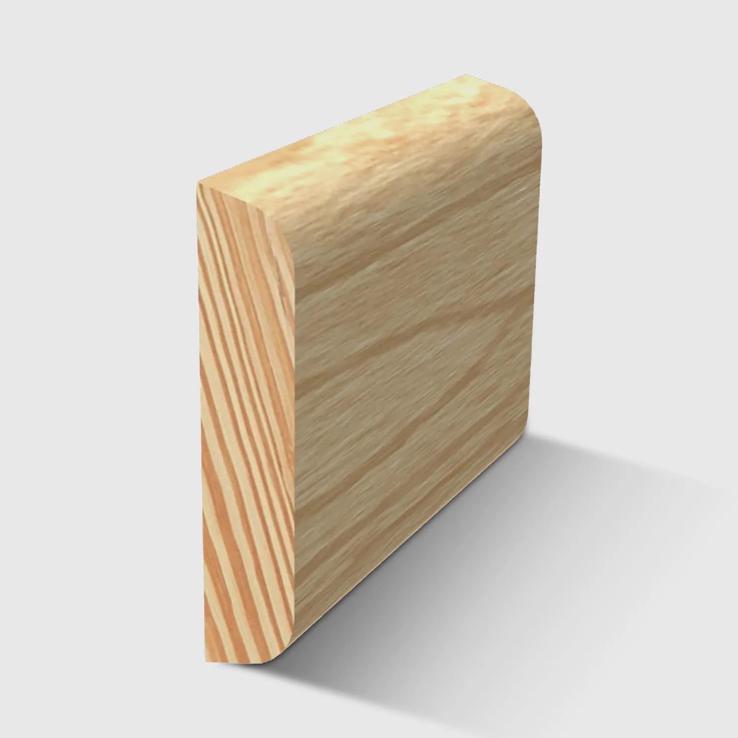 A timber moulding with a curved top and bottom in Clear Pine 40 x 8mm