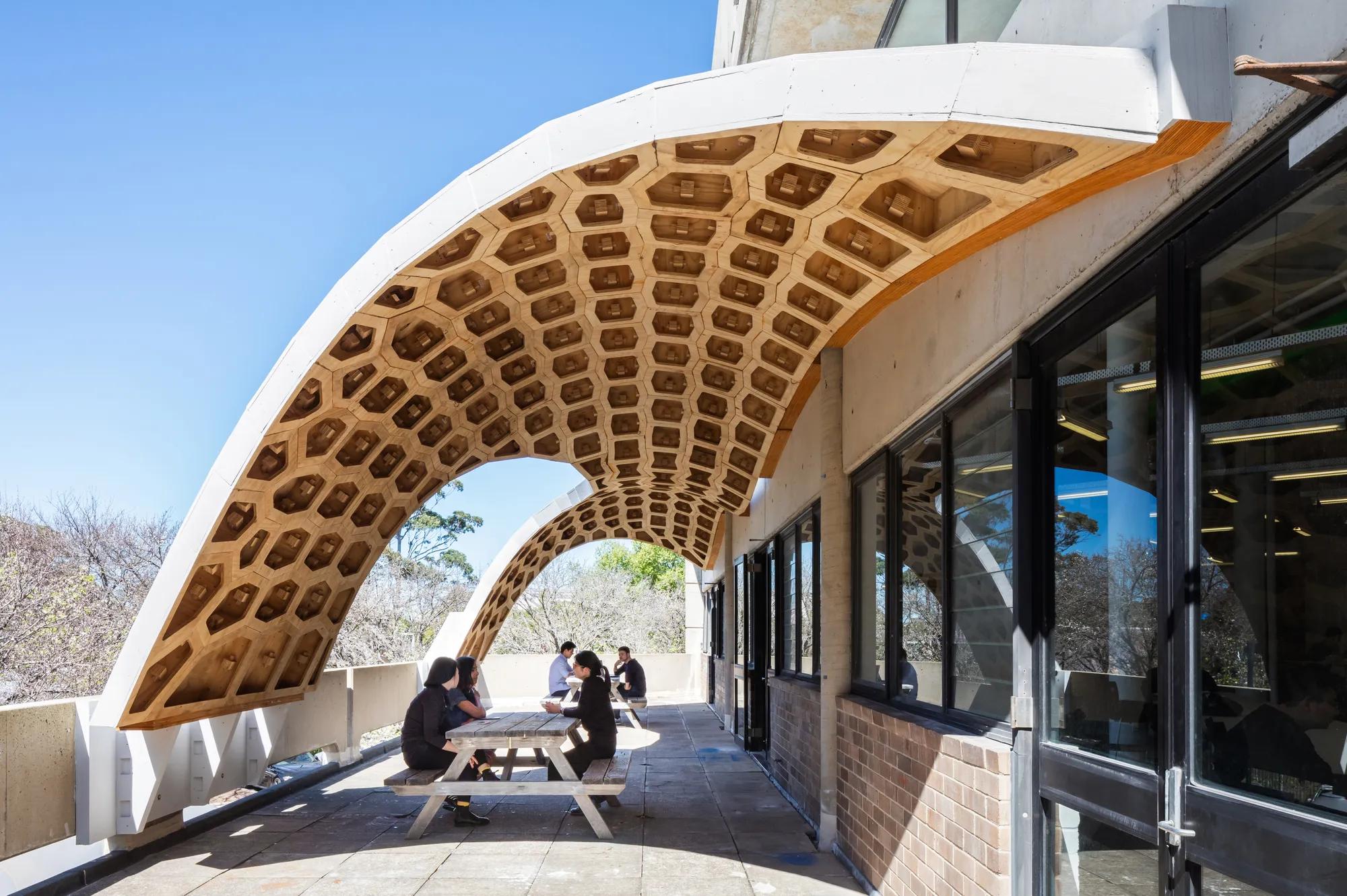 Ecoply plywood at University of Sydney HexBox project