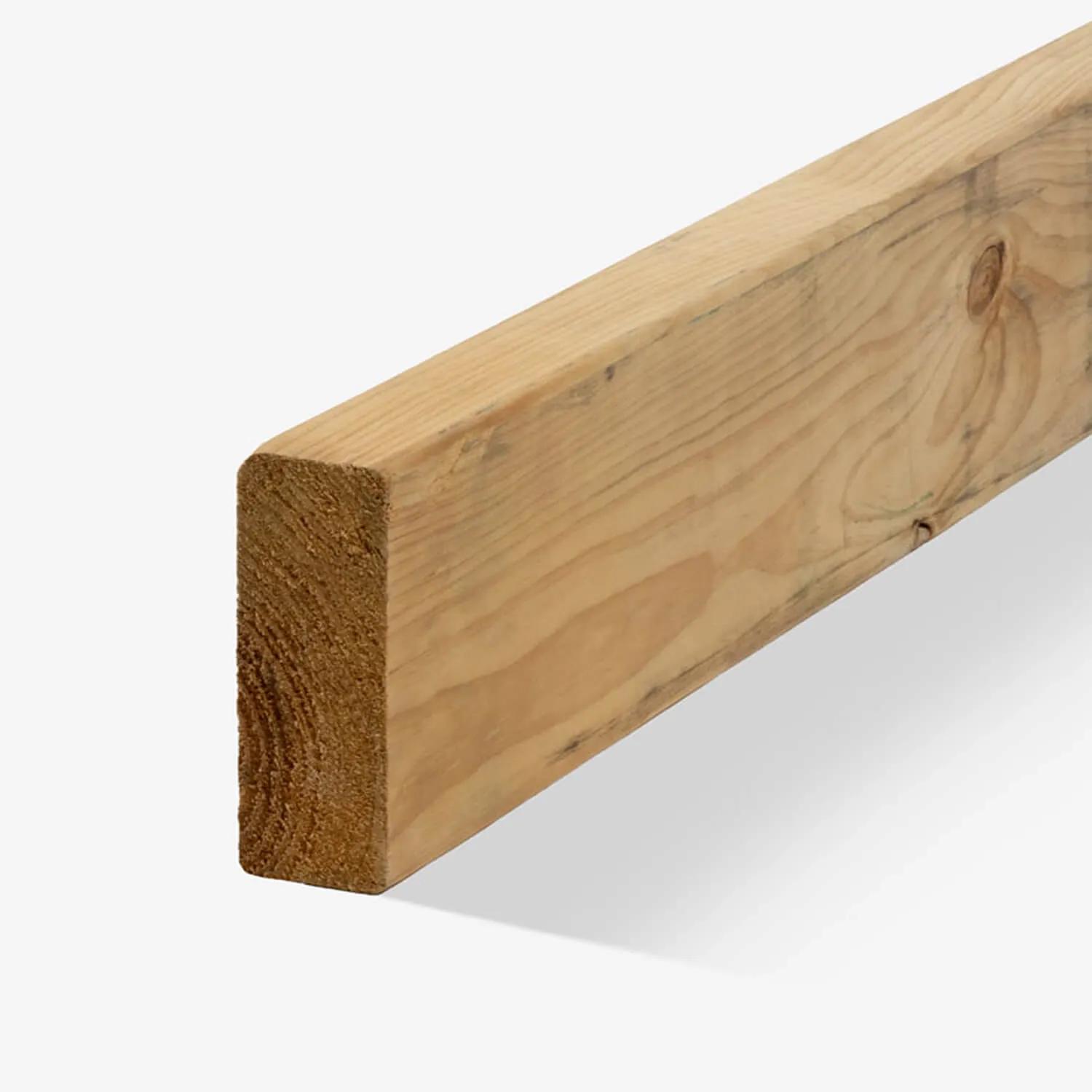 A single brown wooden plank against white background