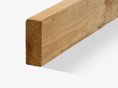 A single brown wooden plank against white background