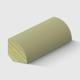 A rounded corner timber moulding in H3 Primed Pine 18 x 18mm