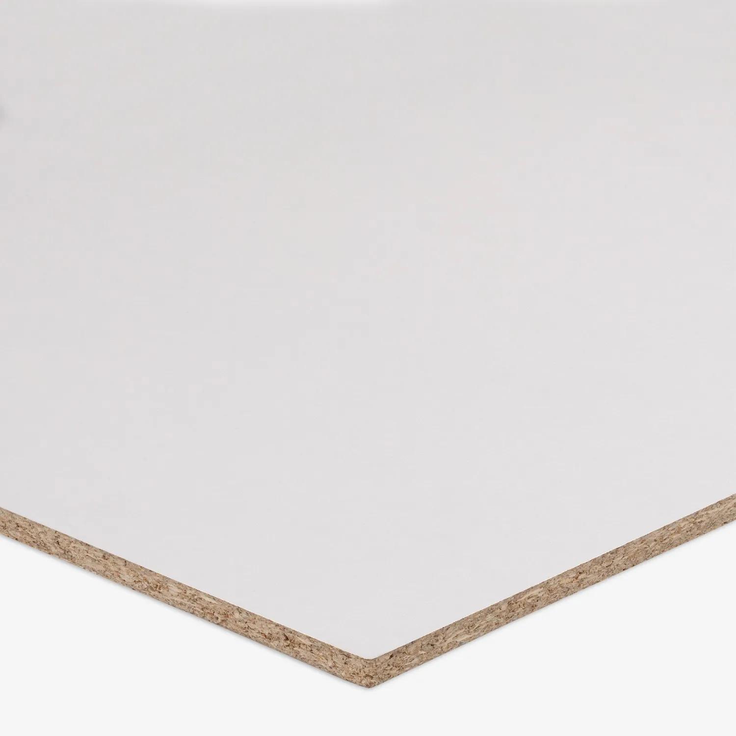 A particleboard panel 9mm White