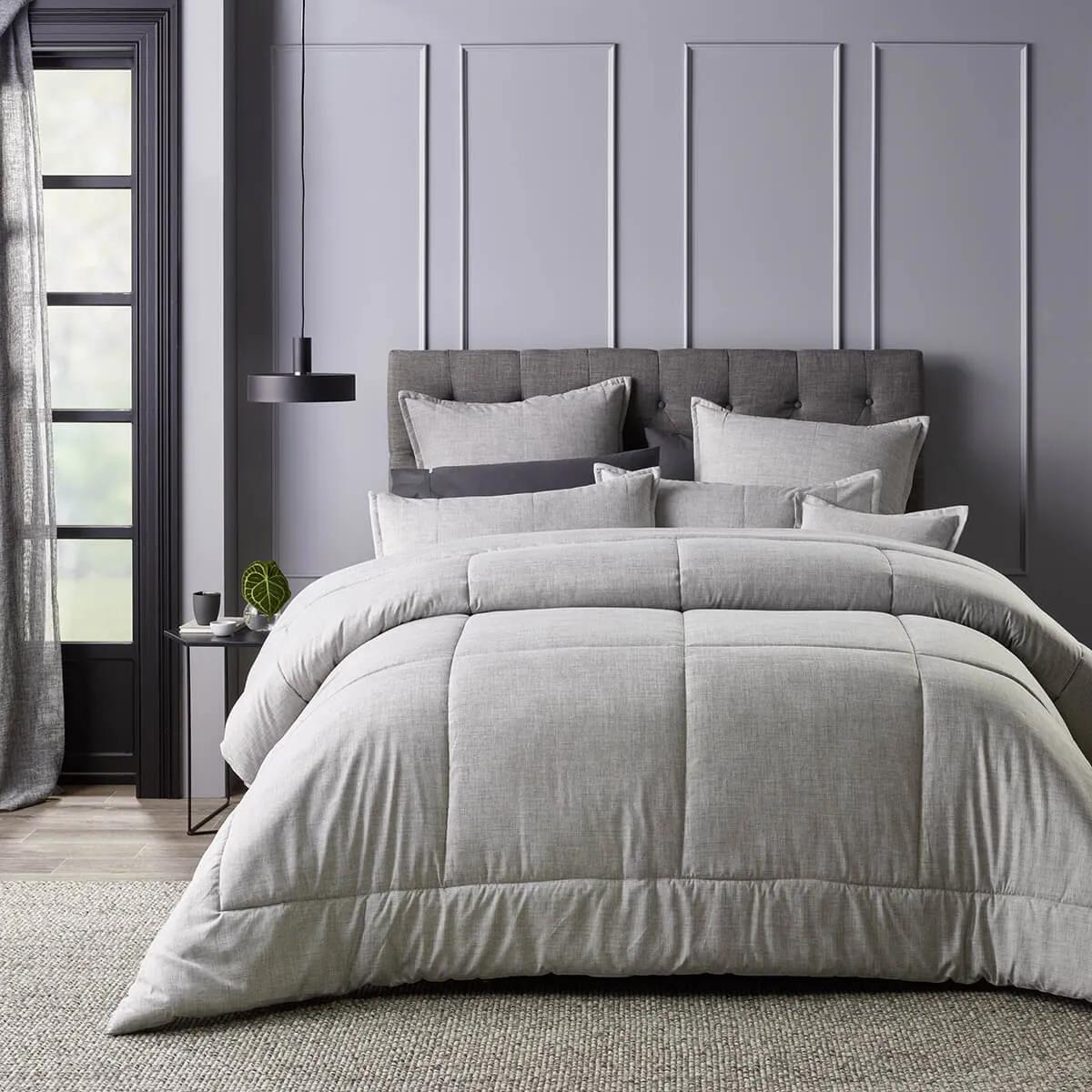 Bedding set on bed