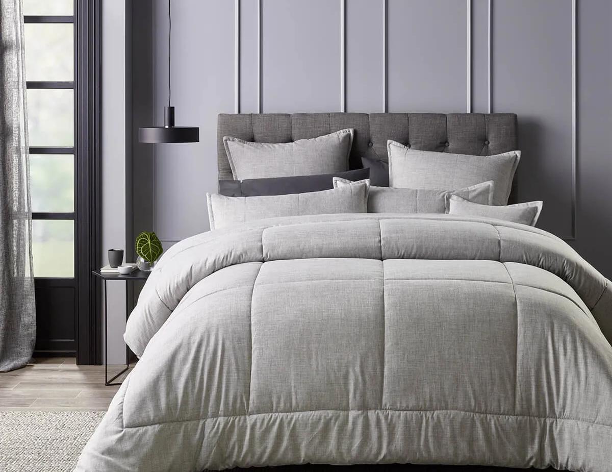 Bedding set on bed