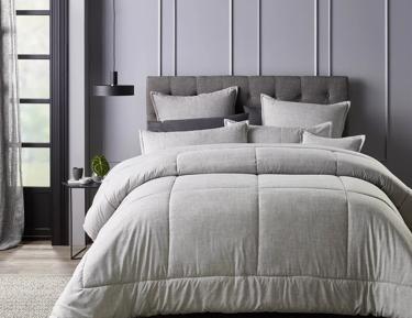 Bedding set on bed