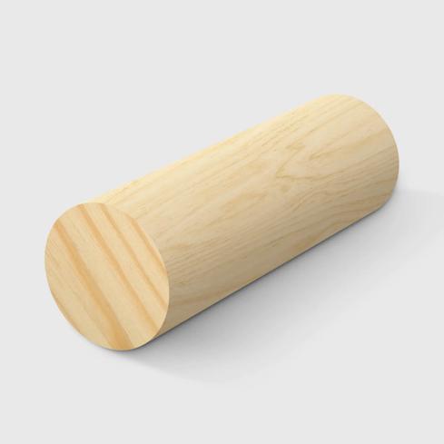 A cylindrical timber dowel in Clear Pine 35mm