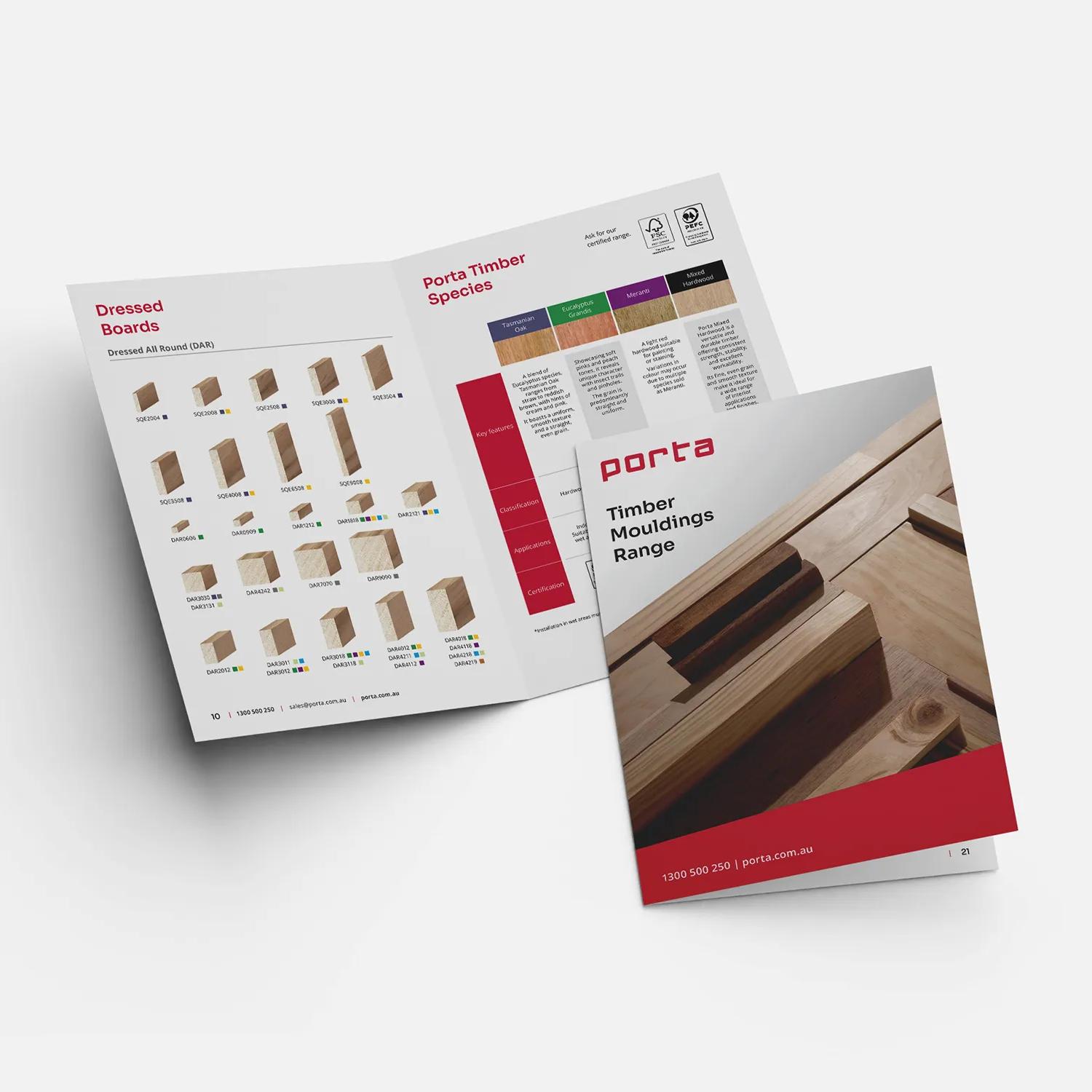 Porta timber mouldings brochure cover