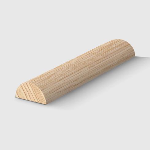 A timber moulding with a half round profile in Tasmanian Oak 15 x 7mm 2.4m