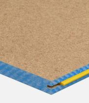 Close-up of a termite-treated Yellow tongue STRUCTAflor panel edge