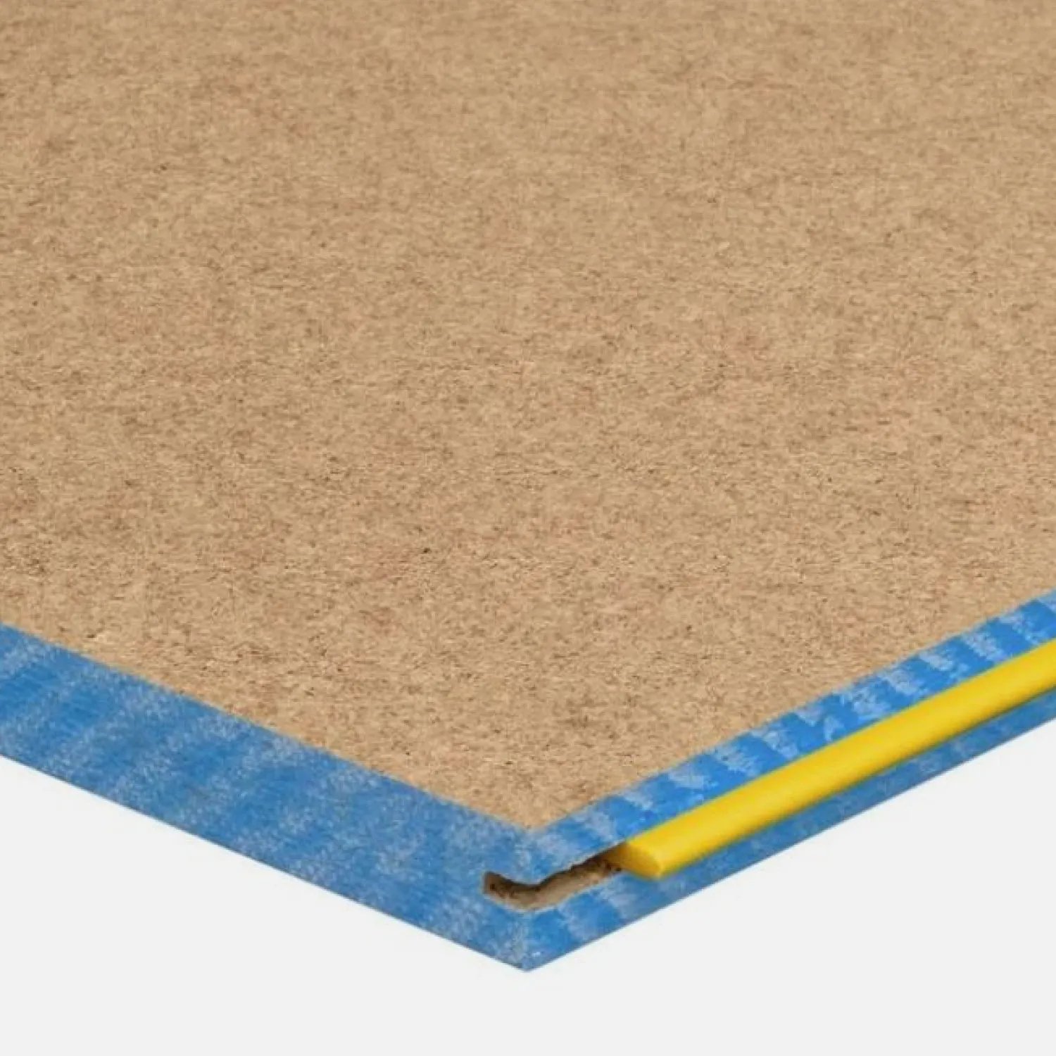 Close-up of a termite-treated Yellow tongue STRUCTAflor panel edge