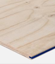 A STRUCTAply panel corner with blue tongue edge