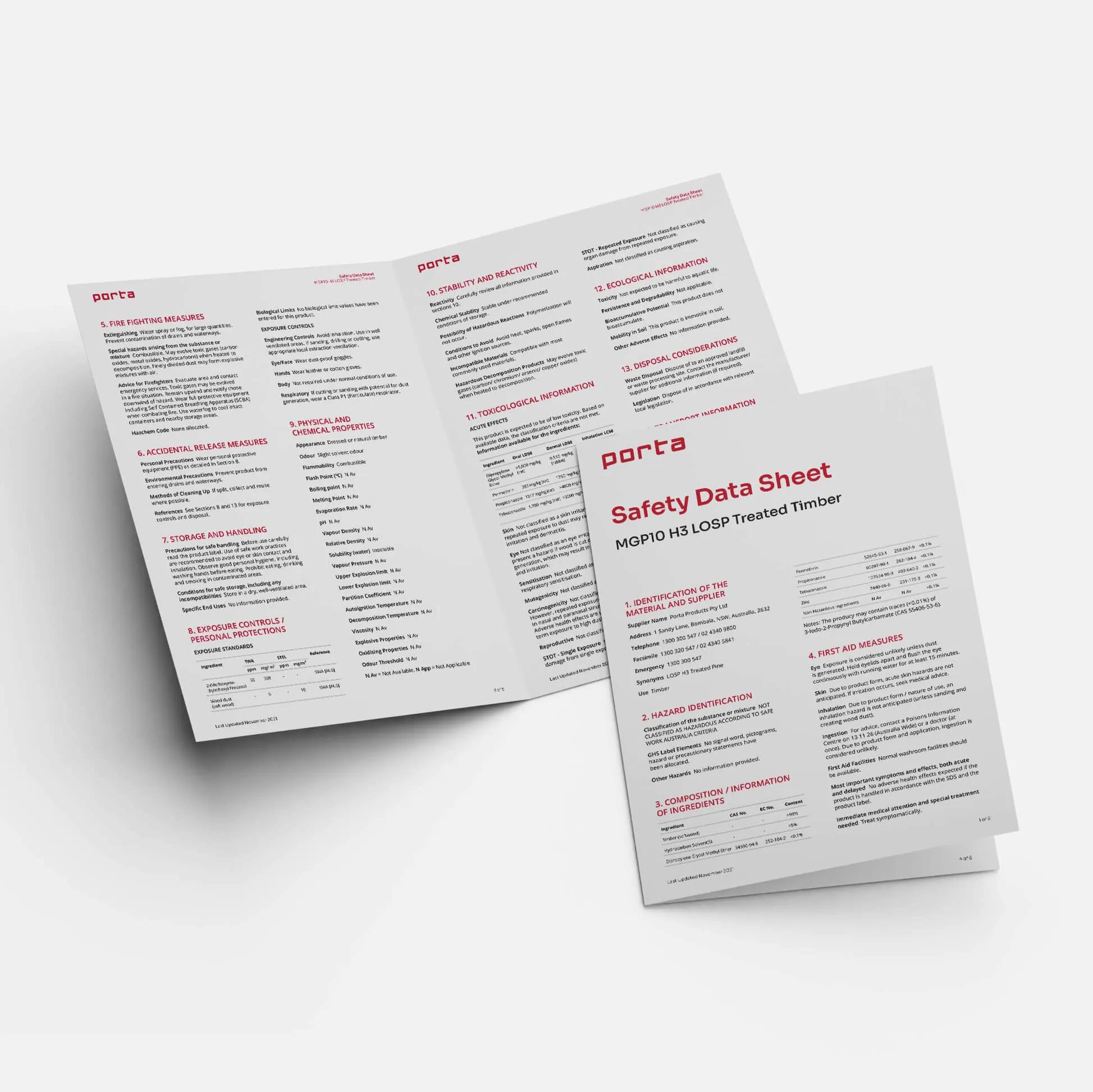 Safety protocol instructions on paper