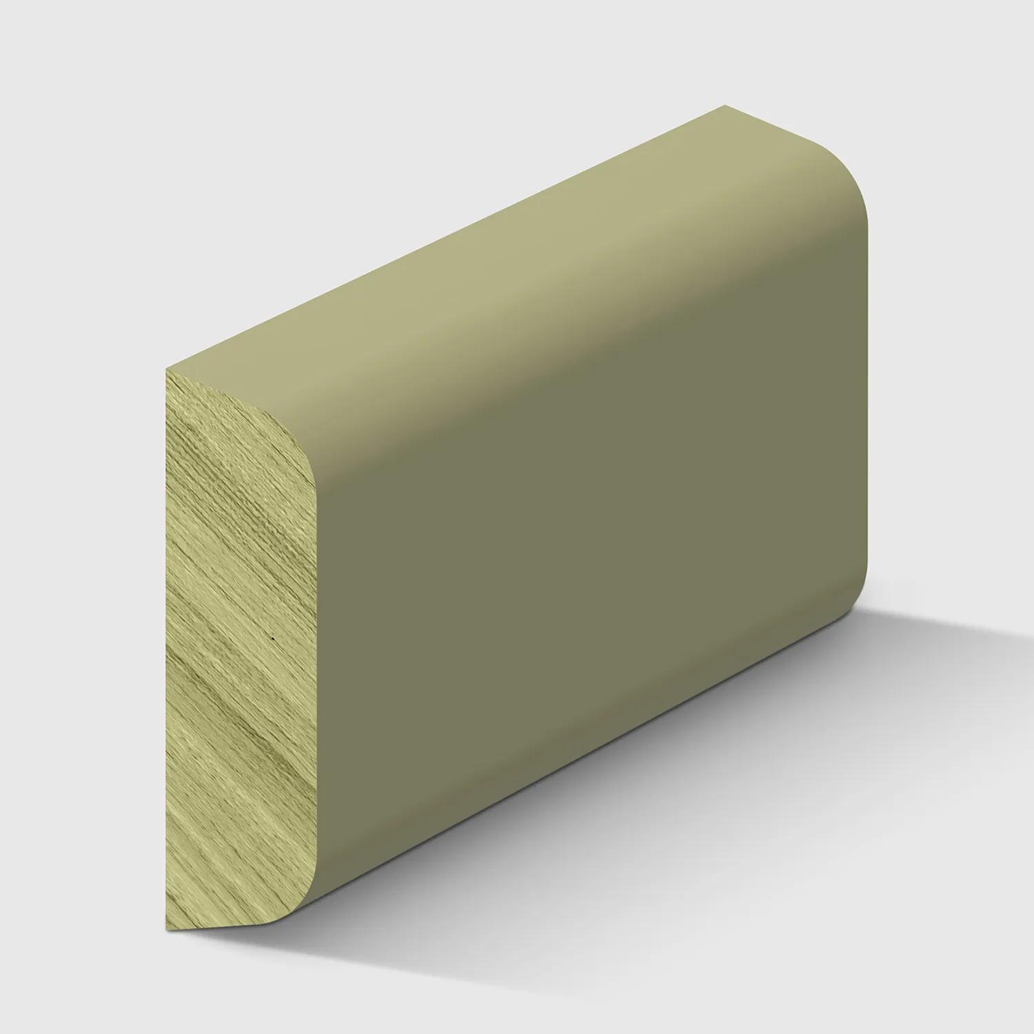 A timber moulding with a curved top and bottom in H3 Primed FJ Pine 40 x 12mm