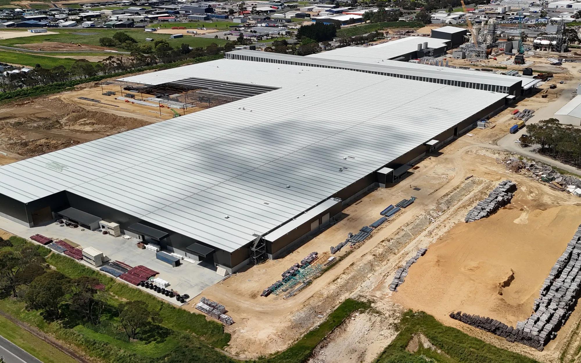 Aerial photograph of the Mount Gambier building construction