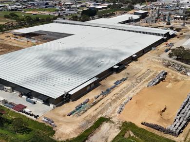 Aerial photograph of the Mount Gambier building construction