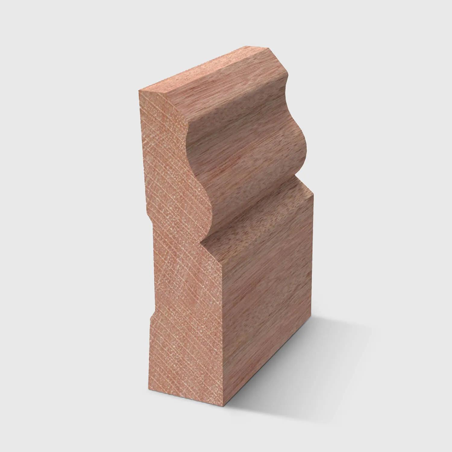A colonial style timber moulding in Meranti 66 x 18mm