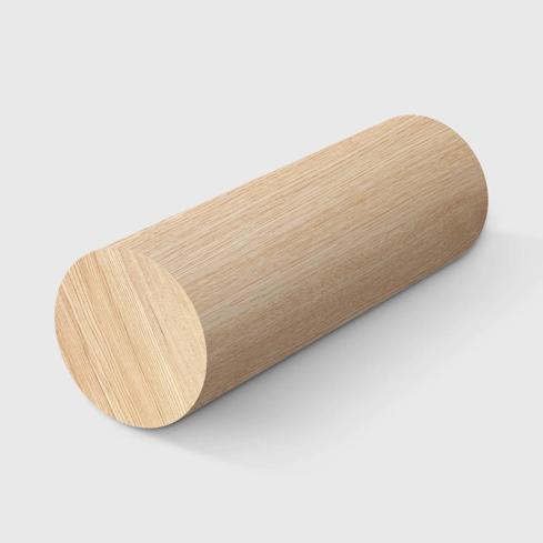 A cylindrical timber dowel in Tasmanian Oak 35mm