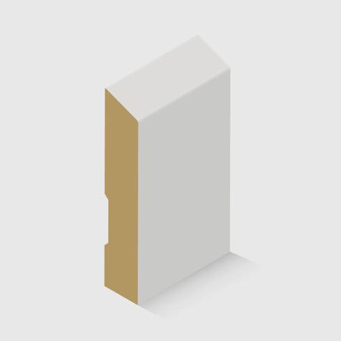 A detailed, beveled timber moulding in MDF 92 x 18mm
