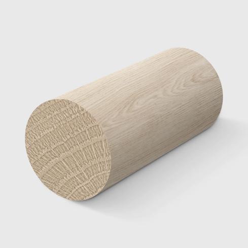 A cylindrical timber dowel in Glacial Oak 50mm 3.6m