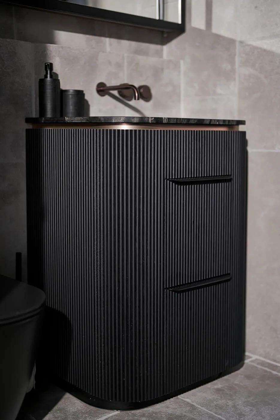A modern bathroom sink