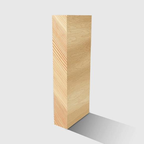 A rectangle timber moulding in Premium Pine 114 x 19mm
