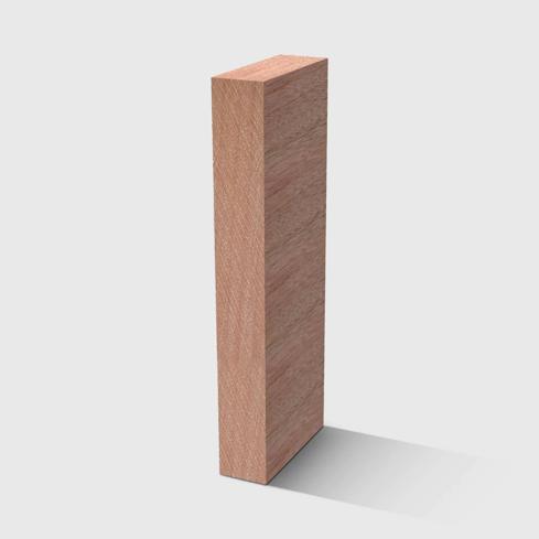 A rectangle timber moulding in Meranti 138 x 18mm