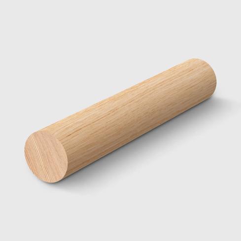 A cylindrical timber dowel in Eucalyptus Grandis 19mm