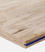 A STRUCTAply panel corner with blue tongue edge