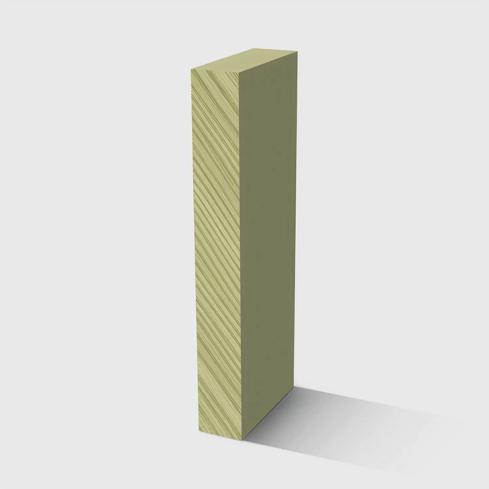 A rectangle timber moulding in H3 Primed Pine 138 x 18mm