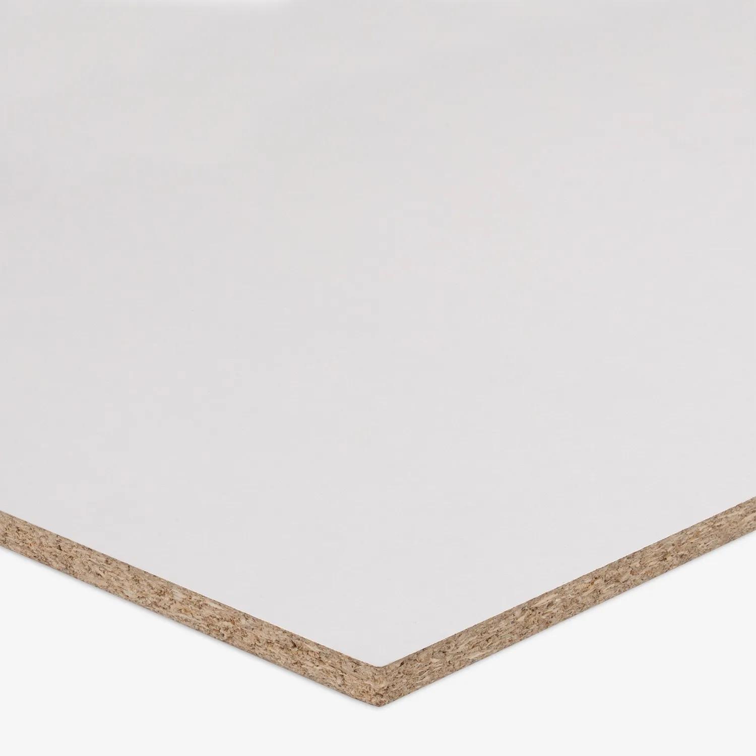 A particleboard panel 12mm White