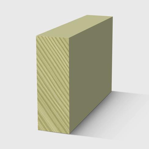 A rectangle timber moulding in H3 Primed Pine 30 x 11mm