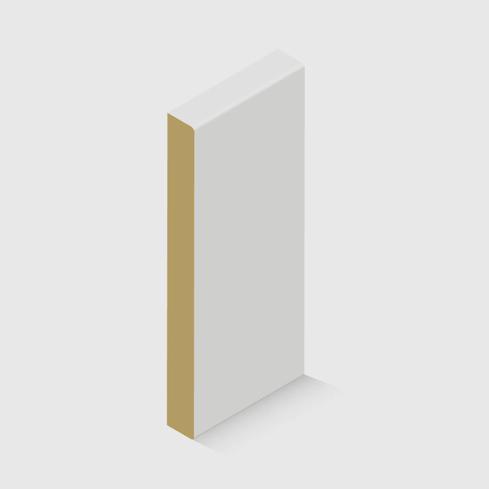 A rectangle moulding in MDF 135 x 12mm