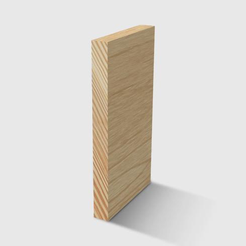 A rectangle moulding in Clear Pine 90 x 8mm 1.2m