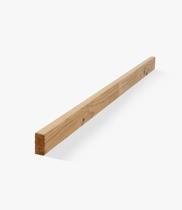 A long rectangular piece of light-coloured timber with visible grain and knots, shown at an angle against a plain background.