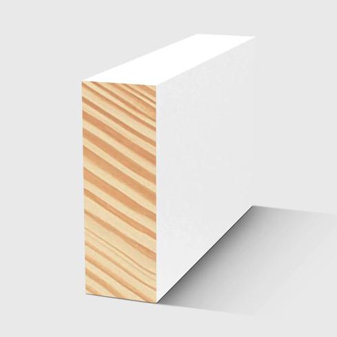 A rectangle timber moulding in Primed FJ Pine 30 x 11mm