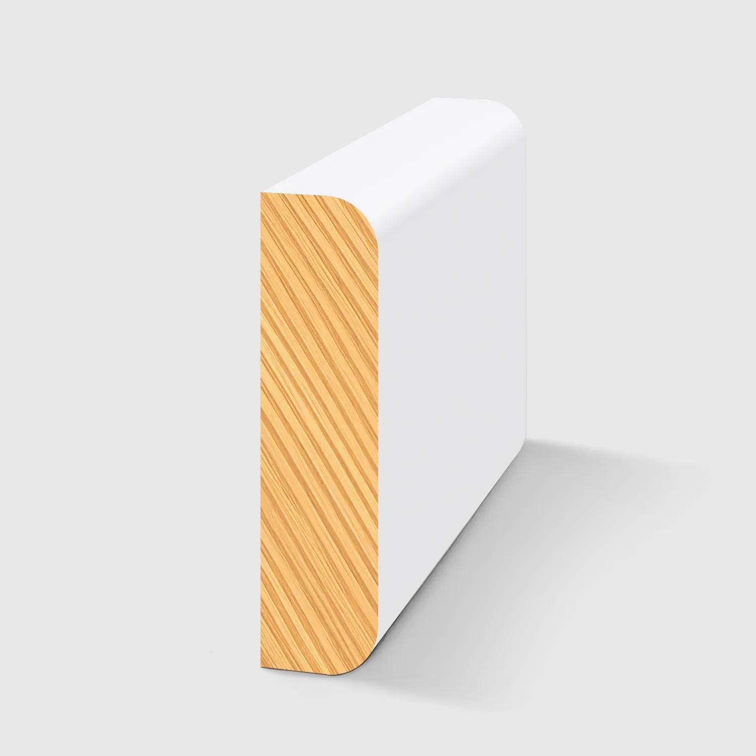 A timber moulding with a curved top and bottom in Clear Pine 40 x 8mm
