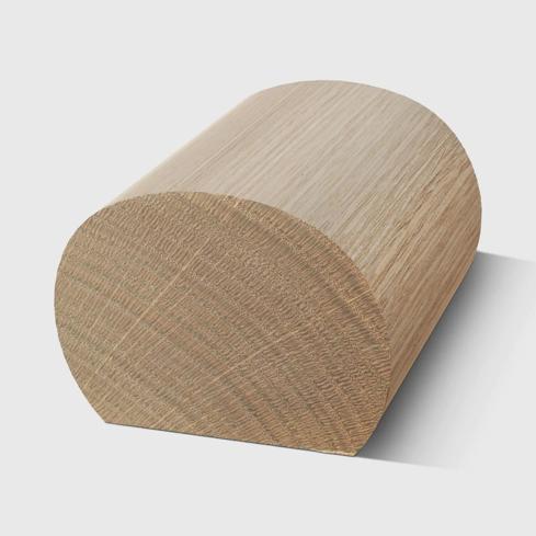A cylindrical timber moulding inTasmanian Oak 44 x 33mm 1.2m