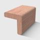 A timber moulding with an L-shaped rebate profile and rounded outer edges in Meranti Meranti 30 x 30mm